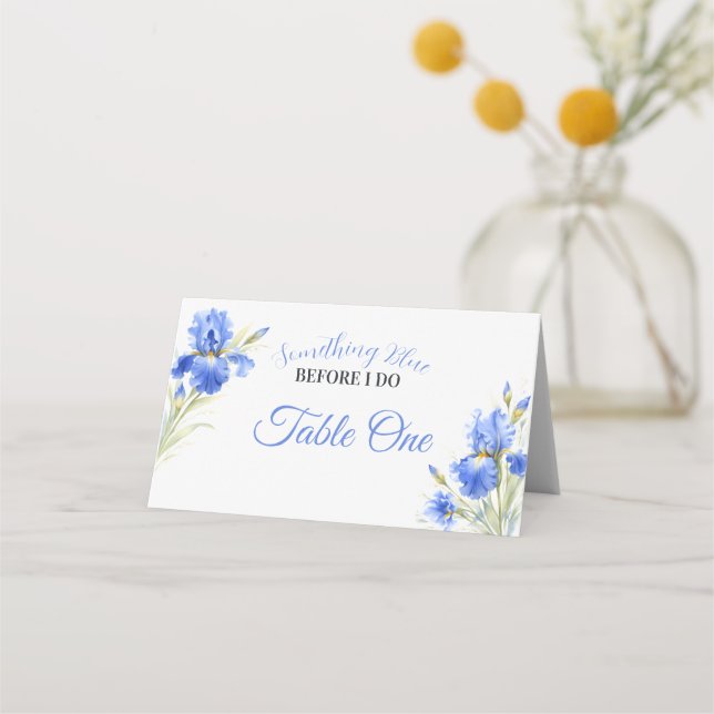 Carte De Placement Numéro de table pour la douche de mariée Something (Devant)