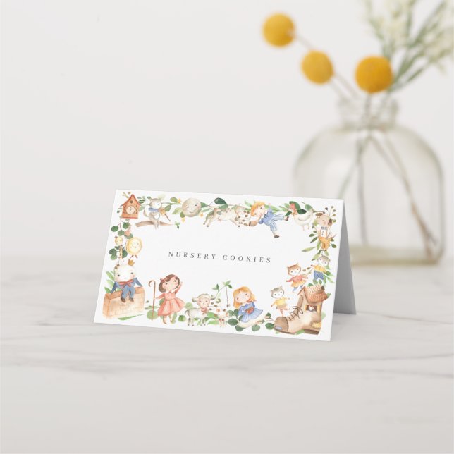 Carte De Placement Nursery Rhymes Buffet Food Labels (Devant)