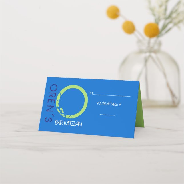 Carte De Placement O COLLECTION INITIALE Barre Mitzvah Siège Escort (Devant)