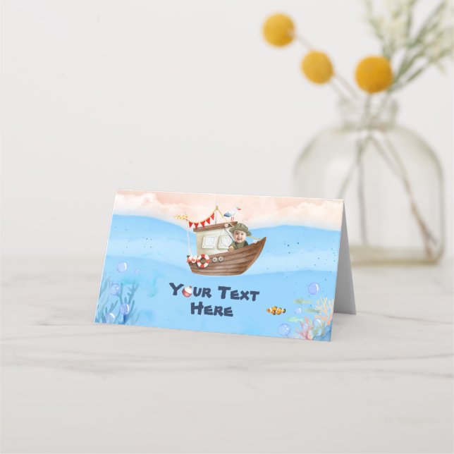 Carte De Placement O-fish-ally One Fishing 1st Birthday (Devant)
