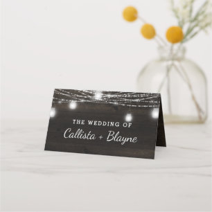 Carte De Placement Oak Ridge Rustic Wood Réservé Mariage de siège