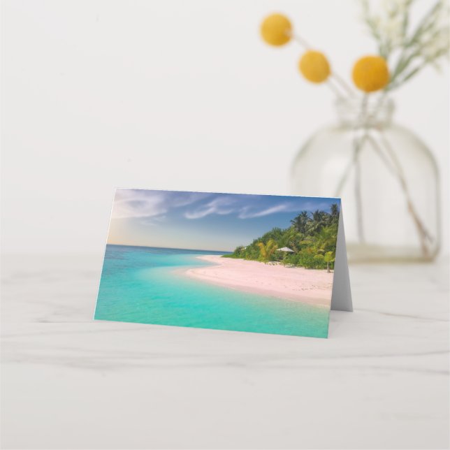 Carte De Placement Océan aigue-marine Plage tropicale Paysage (Devant)
