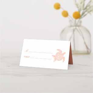 Carte De Placement Ocean Sea Turtle, Soft Coral Beach Wedding