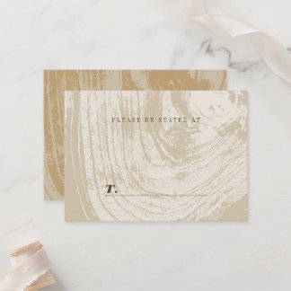 Carte De Placement Ochre Rustic Woodgrain Texture Mariage de automne