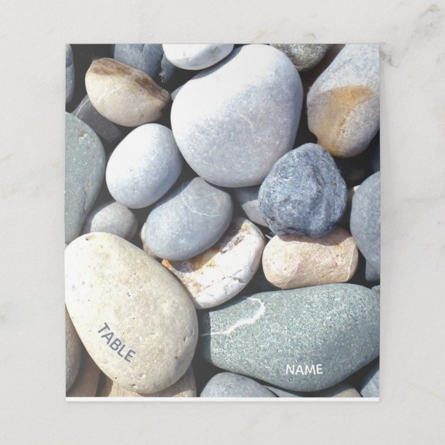 Carte De Placement Oeil Attrayant Rustique Moderne Inhabituel Galets  (Extérieur déplié)