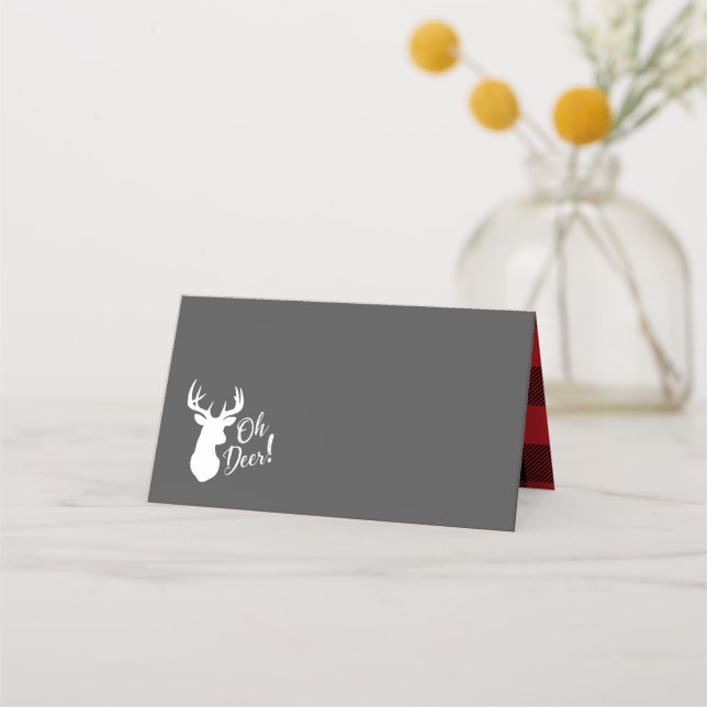 Carte De Placement Oh Deer Baby shower (Devant)