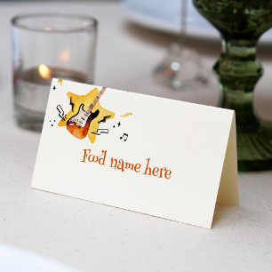Carte De Placement One Rocks Guitar Place Card Anniversaire