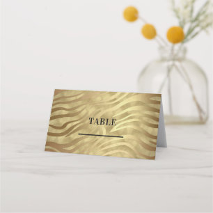 Carte De Placement Or Luxe Luxueux Safari Glamour Zèbre Jungle