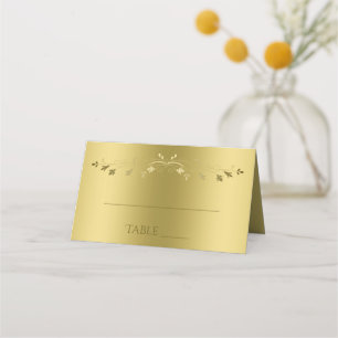 Carte De Placement Or sur or Elegant Mariage dégradé or