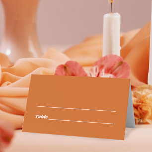 Carte De Placement Orange Tropical Disco Mariage