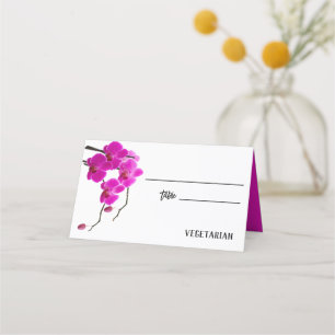 Carte De Placement Orchidée rose Mariage choix de repas