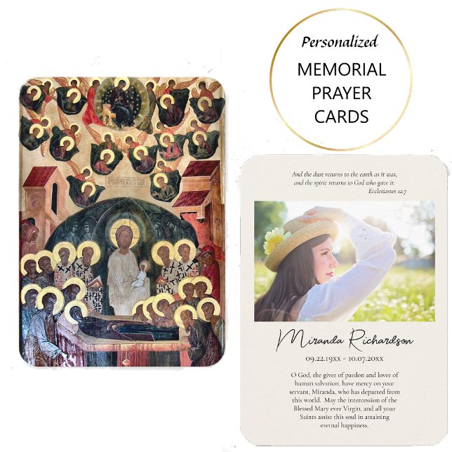 Carte De Placement Orthodox Christian Funeral / Memorial Prayer Card  (Créateur téléchargé)