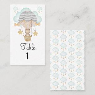 Carte De Placement Ours Ballons à air chaud Bleu Déchets Raffin