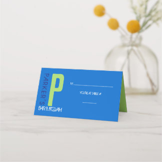 Carte De Placement P COLLECTION INITIALE Barre Mitzvah Siège Escort