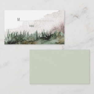 Carte De Placement Pale Forest Vert et Cuivre Nature Thématique