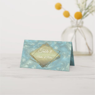 Carte De Placement Palette bleu clair sur une conception de barogue e