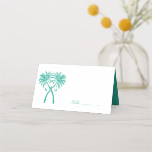 Carte De Placement Palmiers noués Destination Tropicale Mariage
