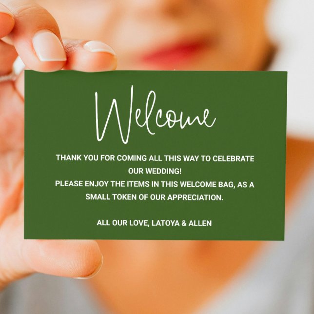 Carte De Placement Panier cadeau de bienvenue pour Mariage de script  (Créateur téléchargé)