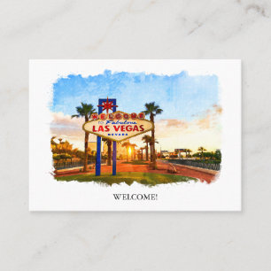 Carte De Placement Panneau Aquarelle Las Vegas Bienvenue Au Mariage