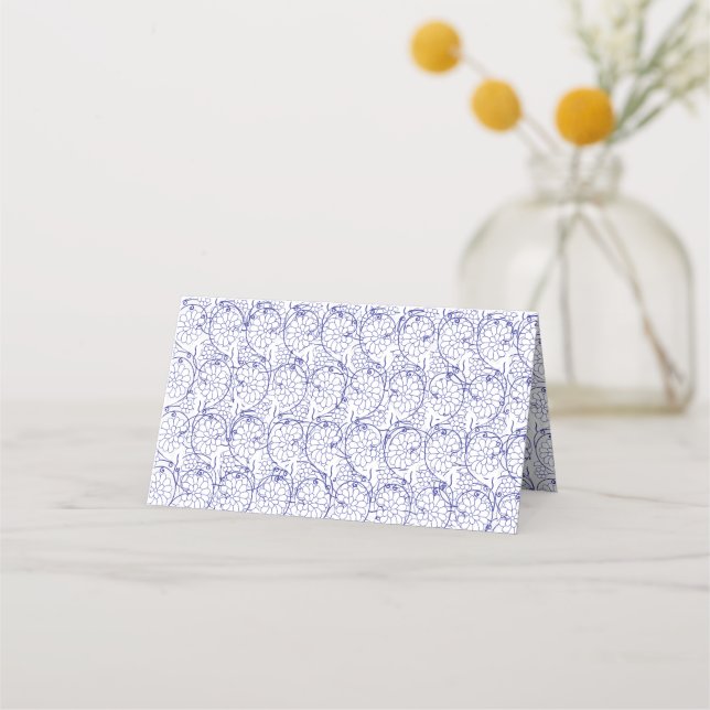Carte De Placement Papier d'emballage blanc avec un subtil patte exte (Devant)