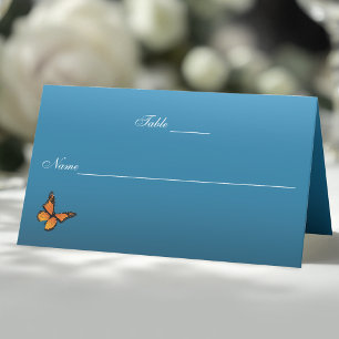 Carte De Placement Papillons Monarque Blue Ombre