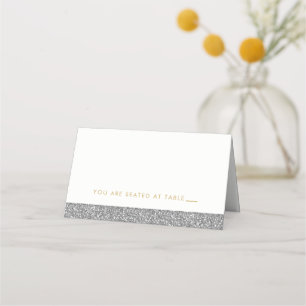 Carte De Placement Parties scintillant d'argent SparkGrey Escort Plac