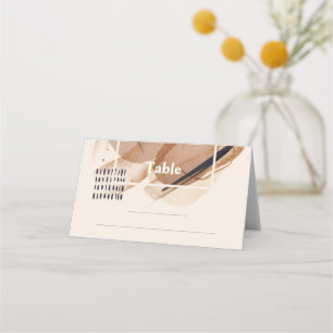 Carte De Placement Parties scintillant en cuivre de couleur marron en
