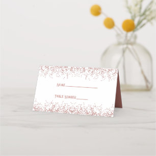 Carte De Placement Parties scintillant rose Gold Sparkle
