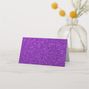 Carte De Placement Parties scintillant violette vide