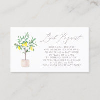Pastel Lemon Tree Baby shower Demande Card