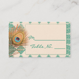 Carte De Placement Peacock Feed sur Carrelage marocain Turquoise Cart