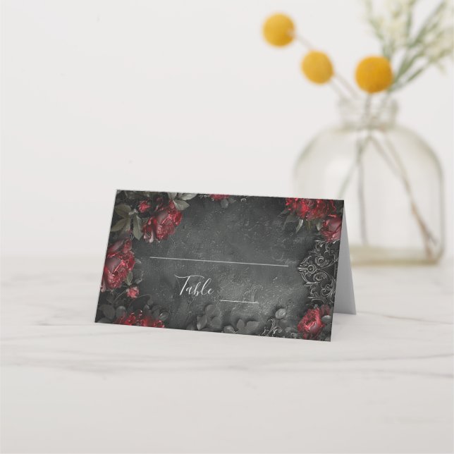 Carte De Placement Peonies gothiques baroques (Devant)