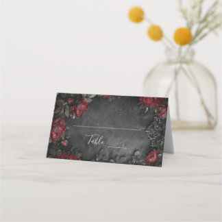 Carte De Placement Peonies gothiques baroques
