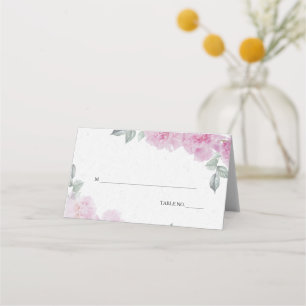 Carte De Placement Peonies roses romantiques Papier de riz BarefootBr