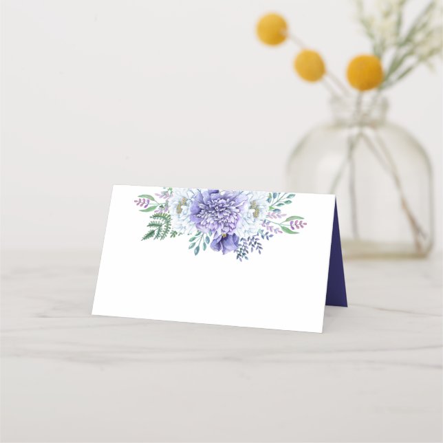 Carte De Placement Peonies violettes et blanches devant (Devant)