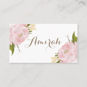 Carte De Placement Peonines roses romantiques Wreath DO-IT-YOURSELF C