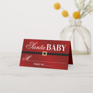 Carte De Placement Père Noël Baby Baby shower de Noël