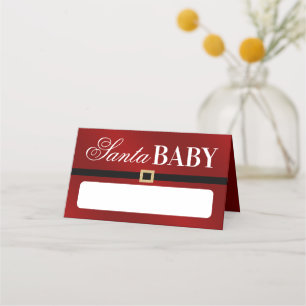 Carte De Placement Père Noël Baby Baby shower de Noël