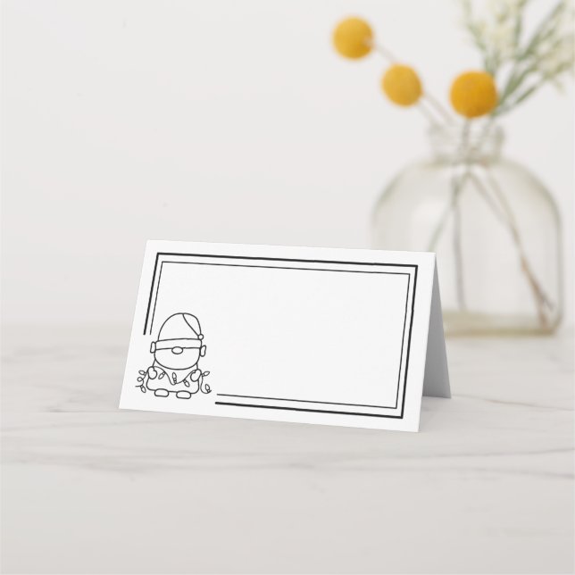 Carte De Placement Père Noël Little Elf (Devant)