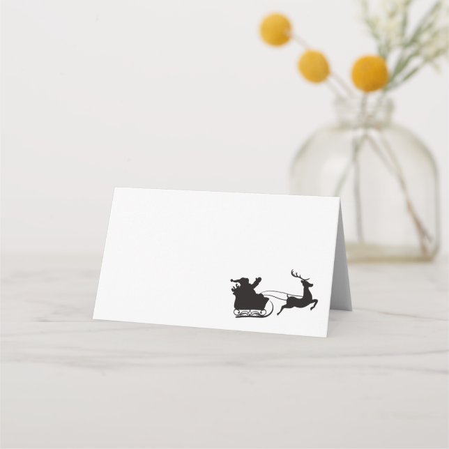 Carte De Placement Père Noël Sleigh Et Reinder (Devant)