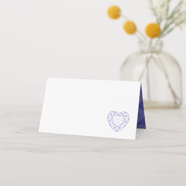 Carte De Placement Personnalisé bleu saphir client de la place du coe (Devant)