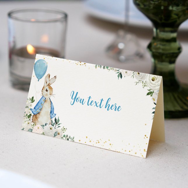 Carte De Placement Peter Rabbit Place Card Anniversaire Fête (Créateur téléchargé)