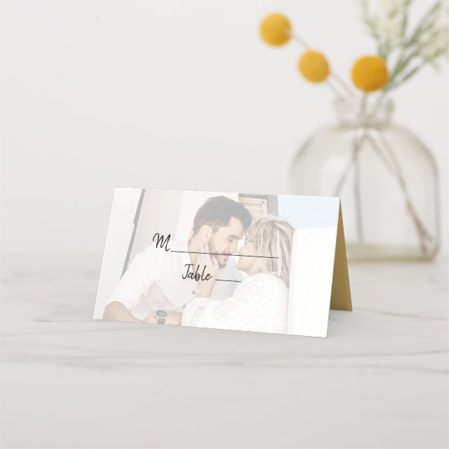 Carte De Placement Photo de mariage (Devant)
