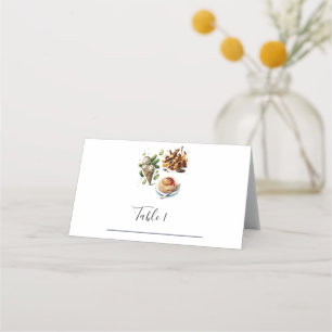 Carte De Placement Picks de crème glacée Baby shower de craquelures é