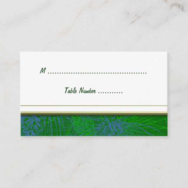 Carte De Placement Pin d'hiver bleu et blanc Tableau de bord personna (Devant)