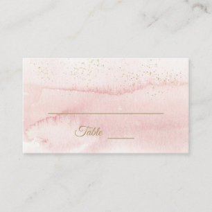Carte De Placement Pink Aquarelle Gold Type Mariage Place Card