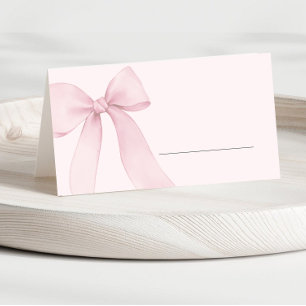 Carte De Placement Pink Coquette Bow Remplir