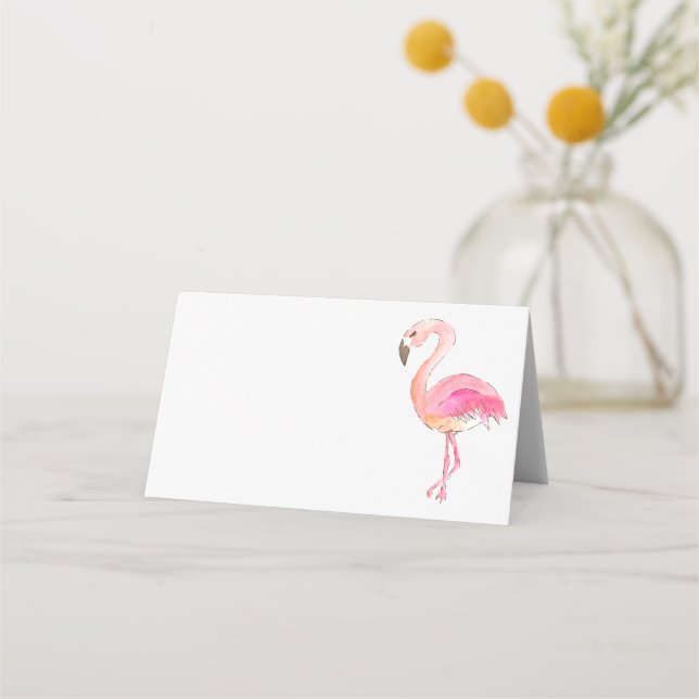 Carte De Placement Pink flamingo mignonne animal carte place (Devant)