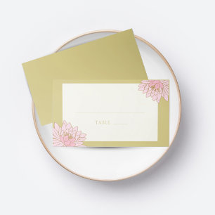 CARTE DE PLACEMENT PINK PEONIES CHINOISERIE MARIAGE CARTE DE PLACE