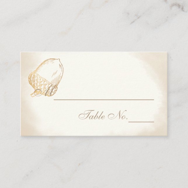 Carte De Placement PixDezines Acorns/Faux Gold/Place Cards (Devant)